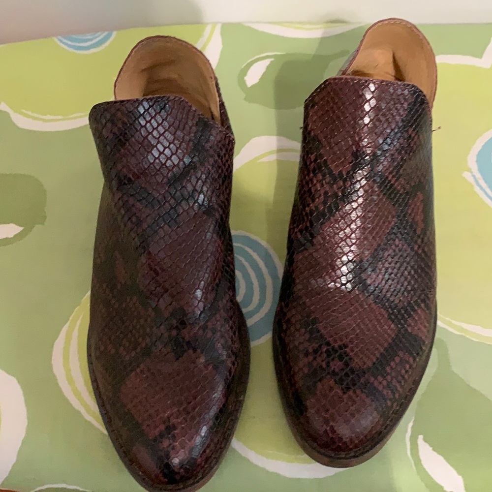 Lucky Brand Snakeskin Print Leather Bootie